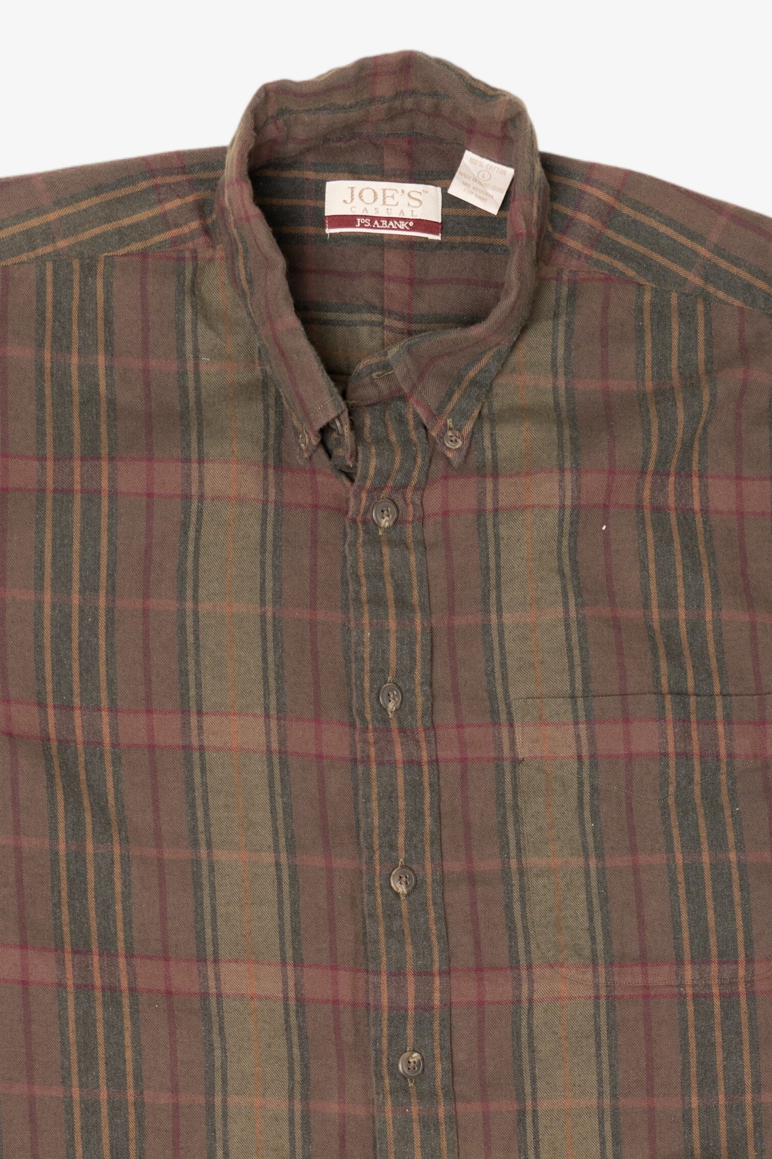 Brown Plaid Joe's Casual Button Up Shirt