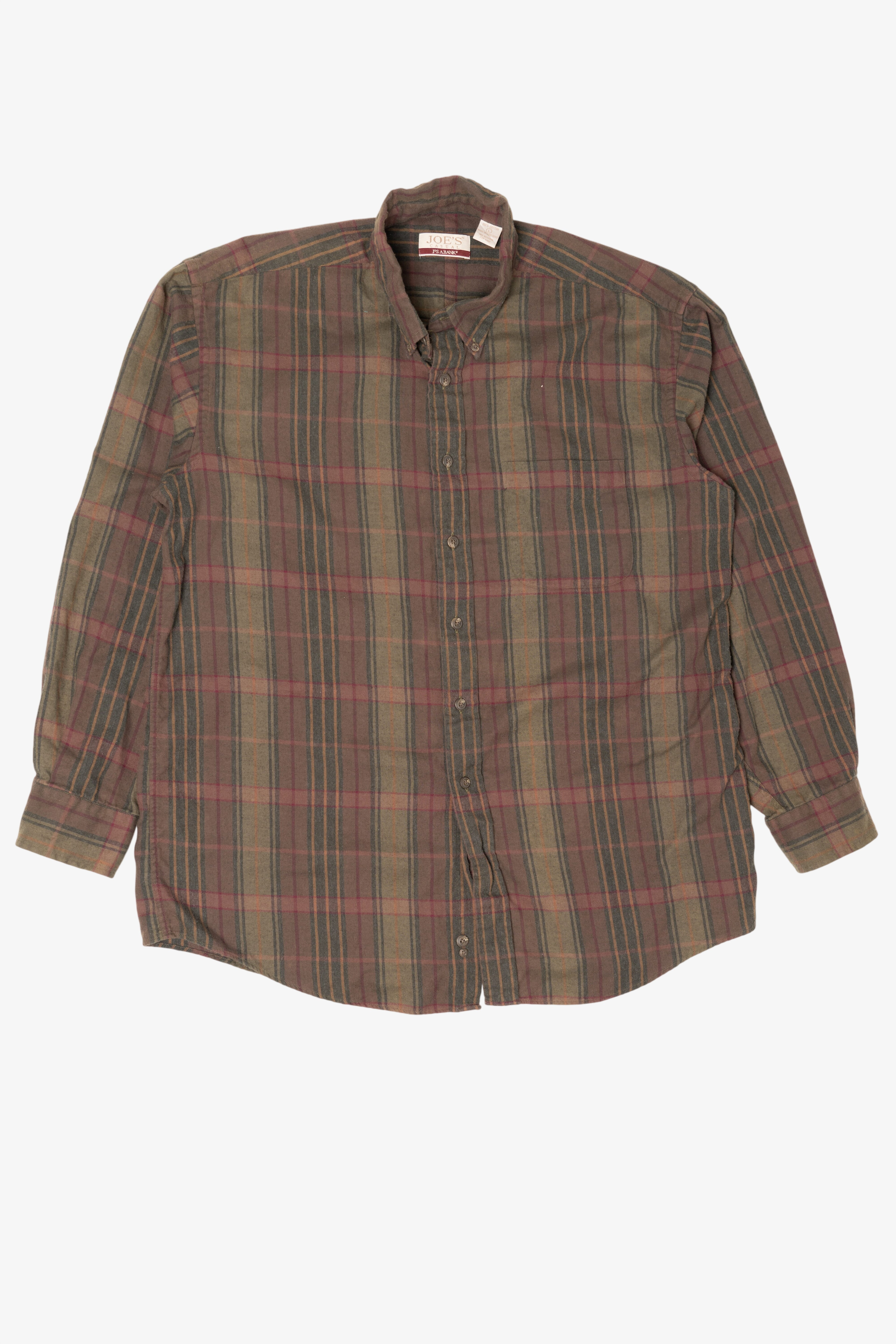 Brown Plaid Joe's Casual Button Up Shirt
