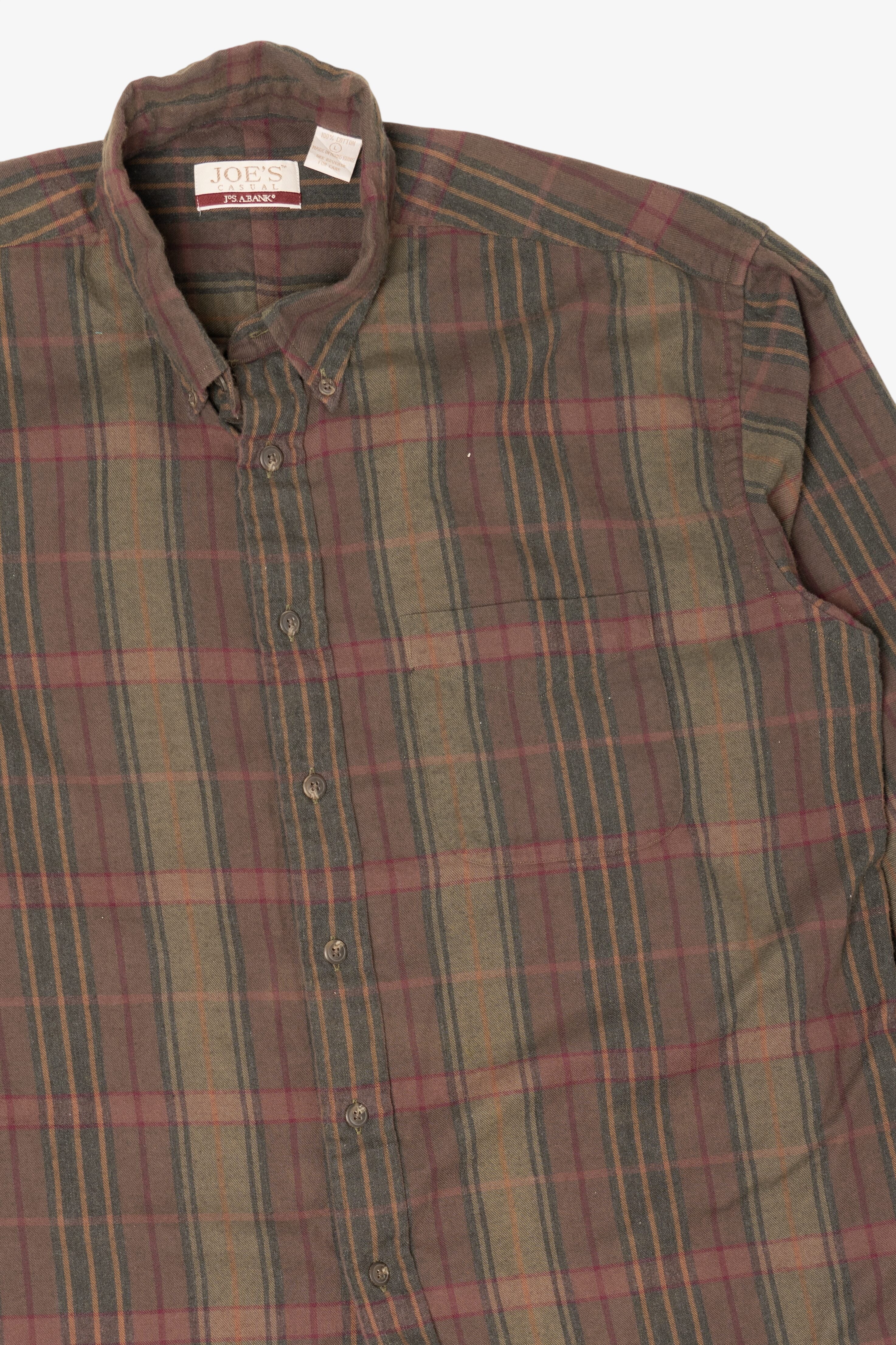 Brown Plaid Joe's Casual Button Up Shirt