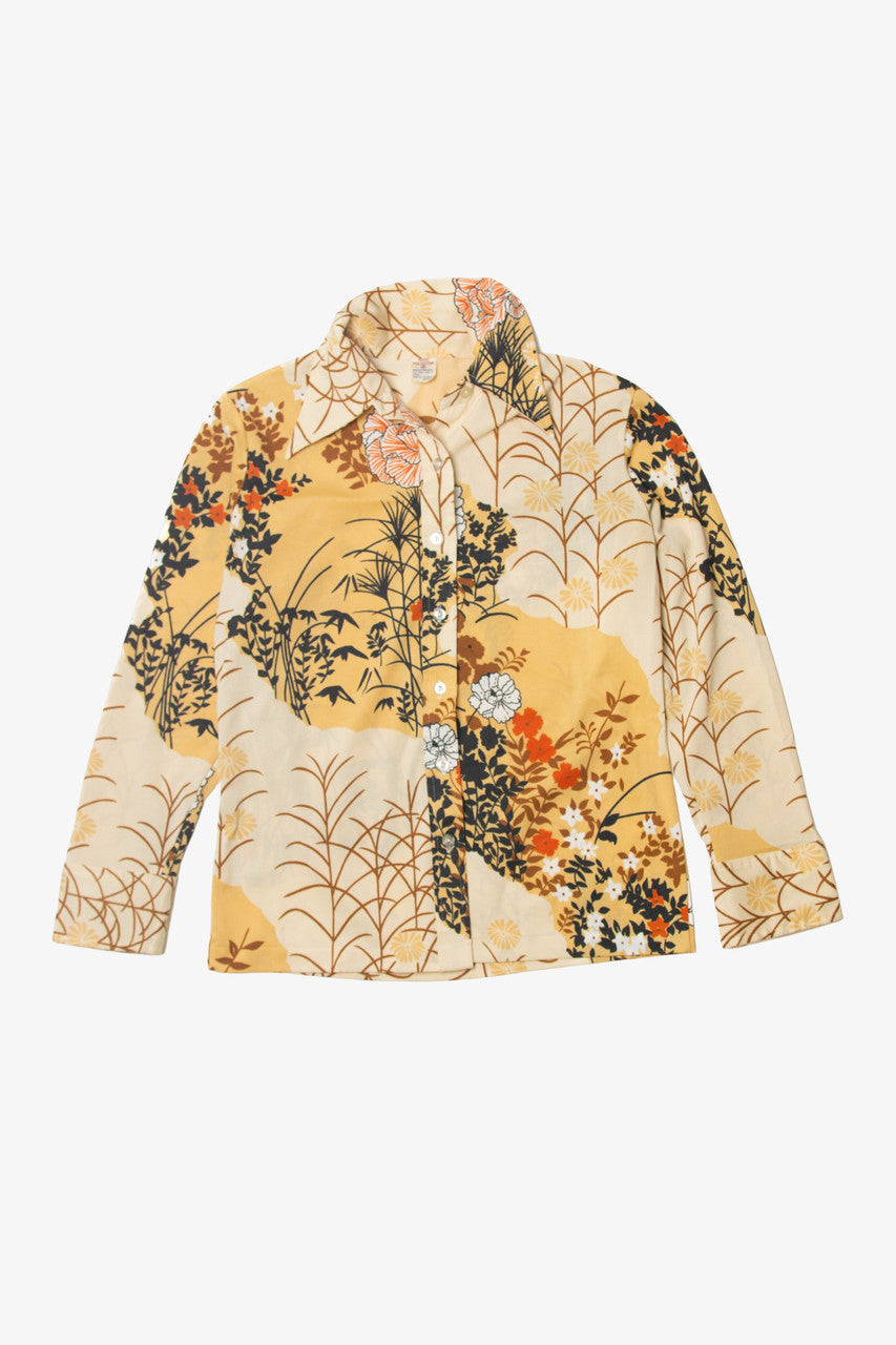 Vintage   Patterned Button Up Shirt