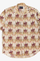 Vintage Beige Wrangler Western Button Up Shirt (1990s)