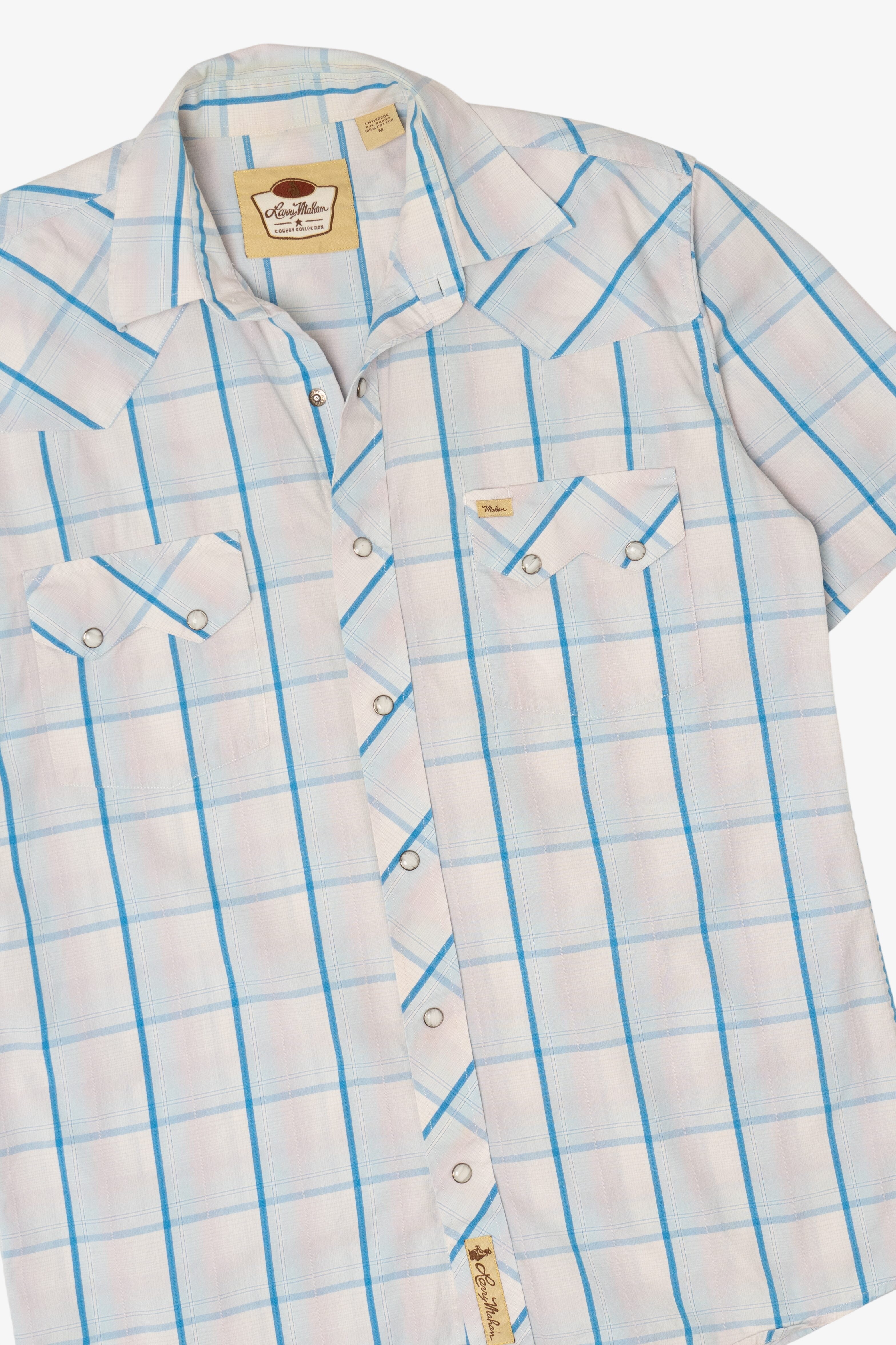 Vintage Larry Mahan Plaid Button Up Shirt (1990s)