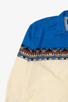 Vintage Blue Wrangler Western Button Up Shirt (1990s)