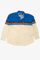 Vintage Blue Wrangler Western Button Up Shirt (1990s)