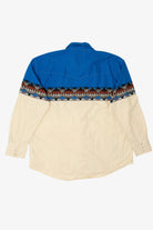 Vintage Blue Wrangler Western Button Up Shirt (1990s)