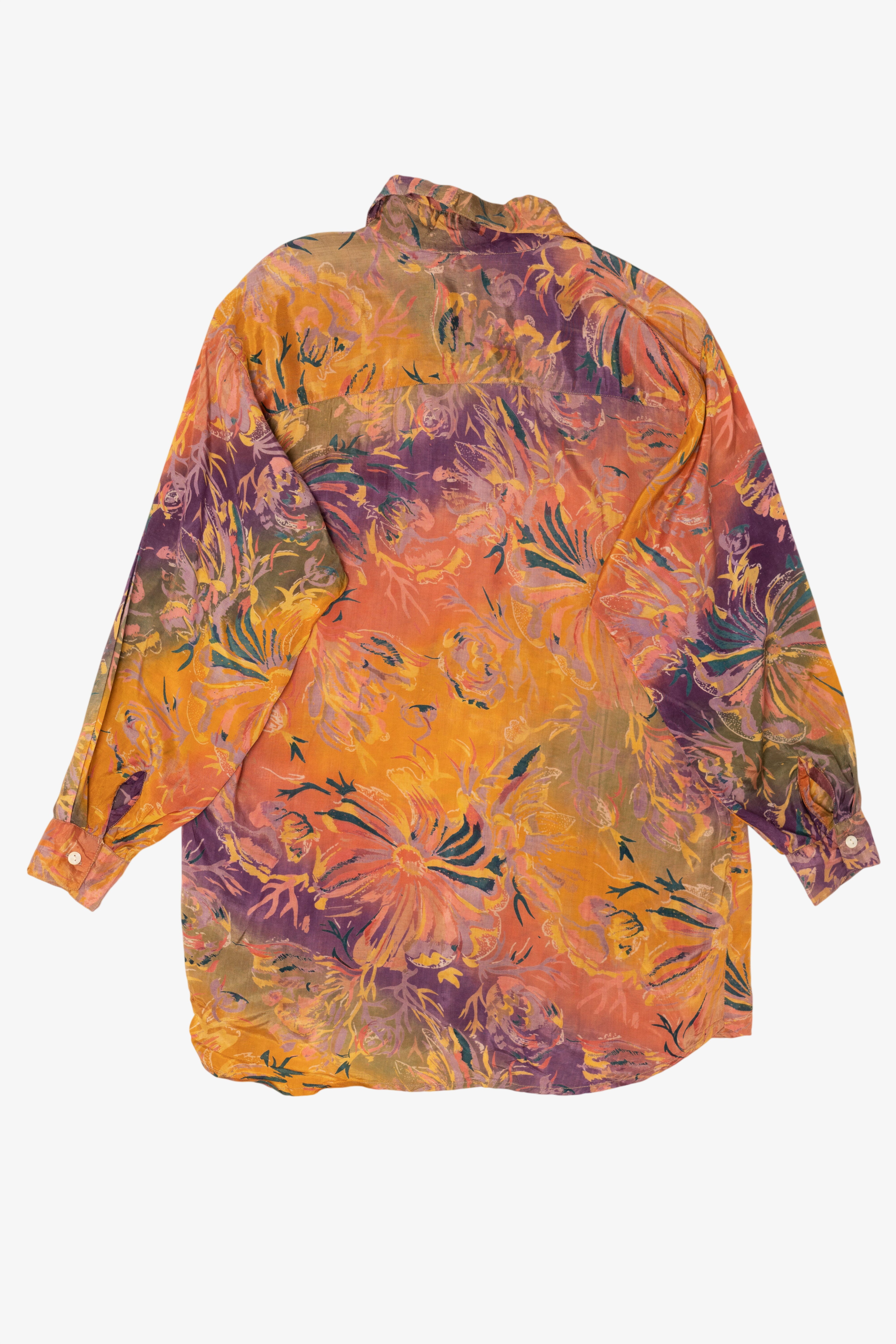 Vintage Orange And Purple Sorrel Button Up Shirt (1980s)