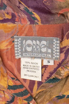 Vintage Orange And Purple Sorrel Button Up Shirt (1980s)