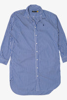 Blue Striped Polo By Ralph Lauren Long Button Up Shirt (2020s)