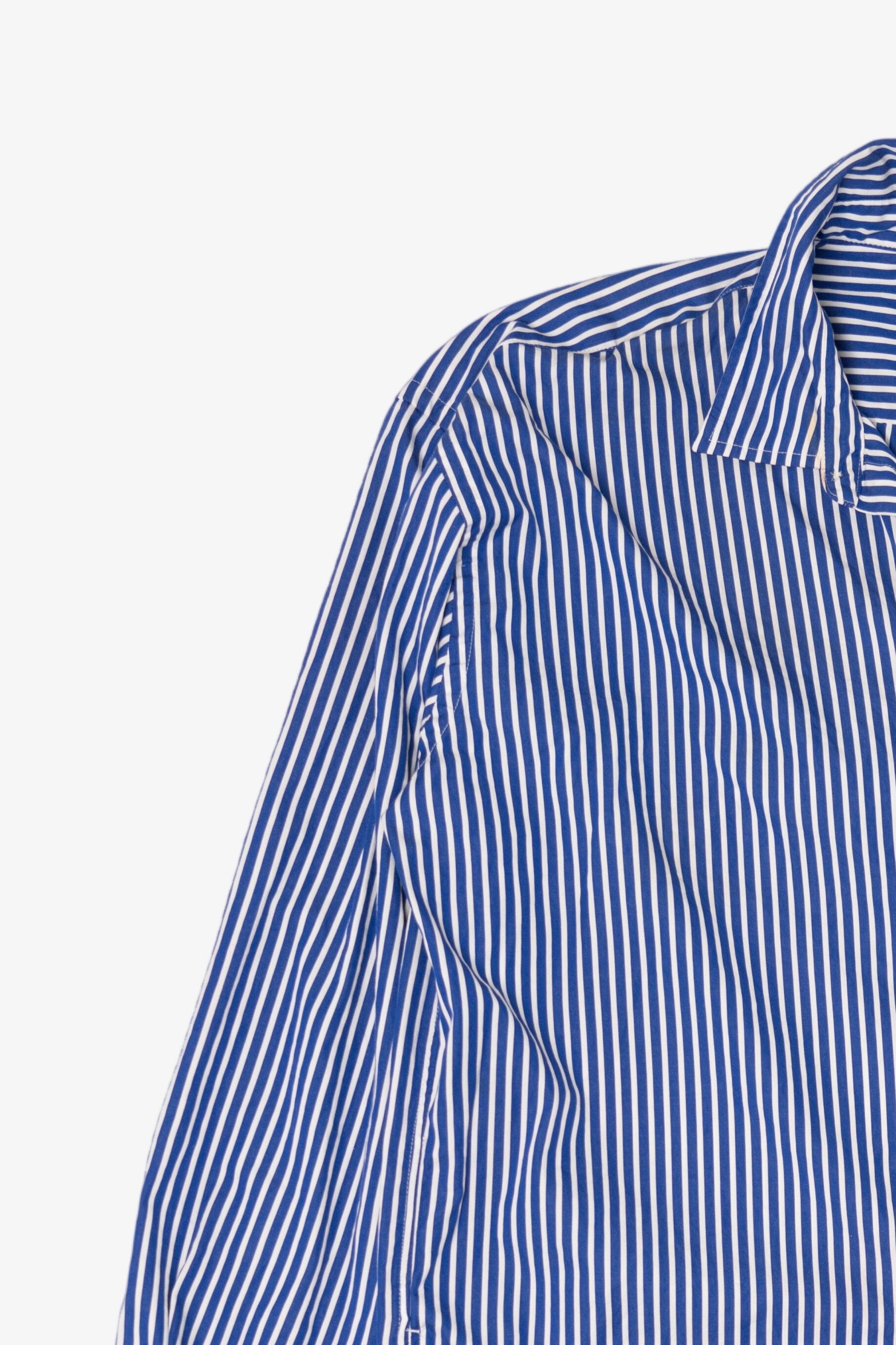 Blue Striped Polo By Ralph Lauren Long Button Up Shirt (2020s)