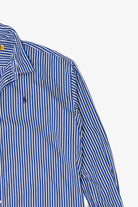 Blue Striped Polo By Ralph Lauren Long Button Up Shirt (2020s)
