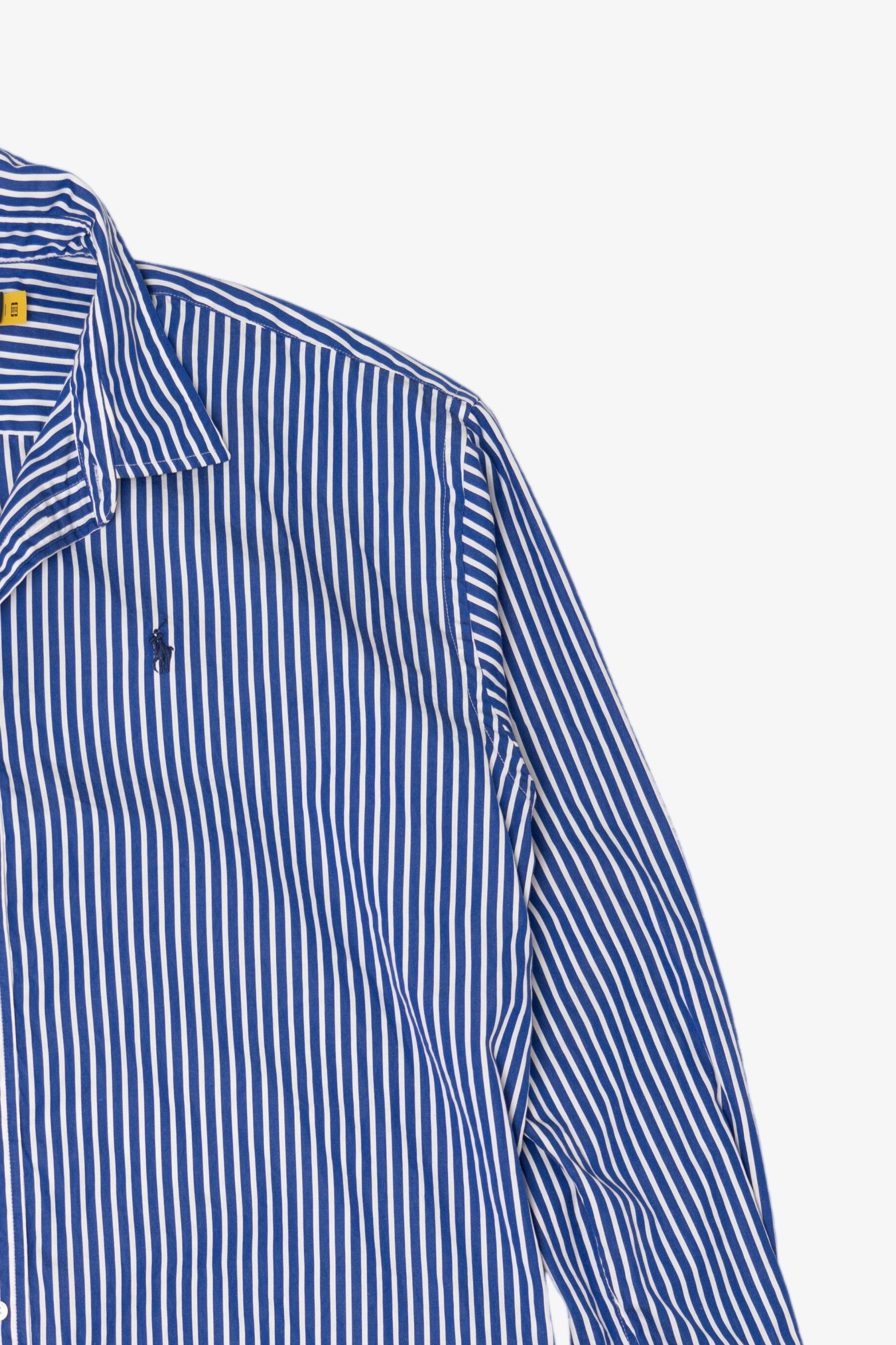 Blue Striped Polo By Ralph Lauren Long Button Up Shirt (2020s)