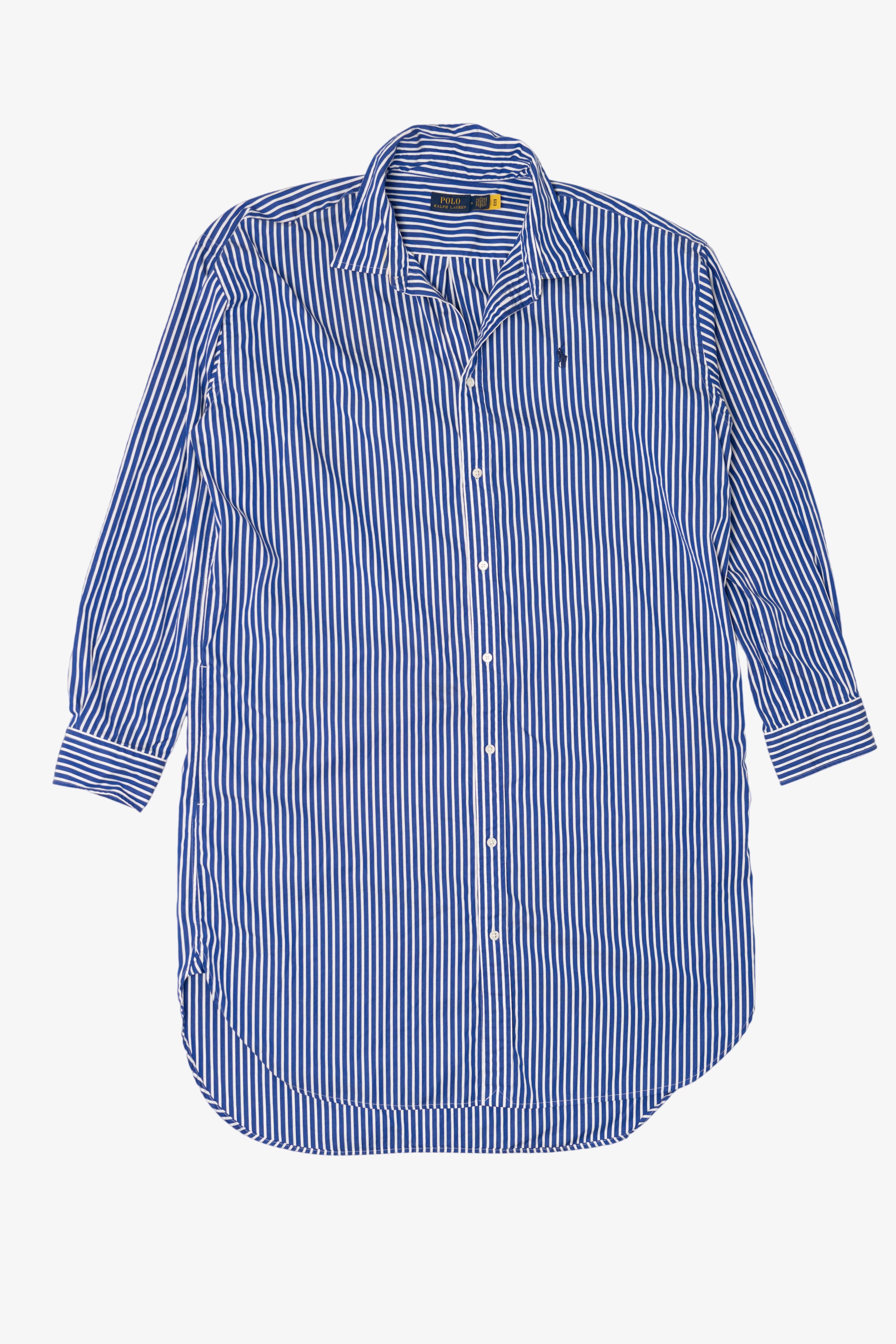 Blue Striped Polo By Ralph Lauren Long Button Up Shirt (2020s)