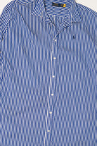 Blue Striped Polo By Ralph Lauren Long Button Up Shirt (2020s)