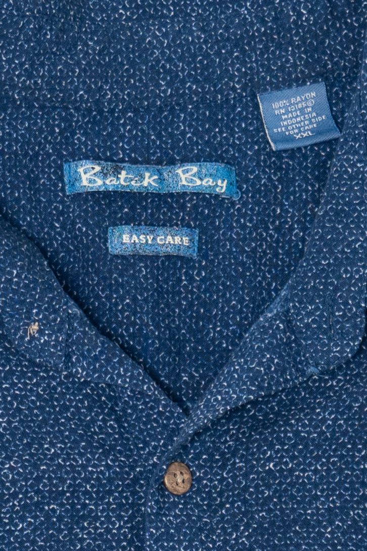 Navy Blue Batik Bay Button Up Shirt (2010s)