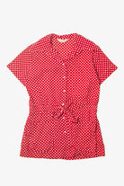 Vintage  Judy Bond Polka Dot Button Up Shirt