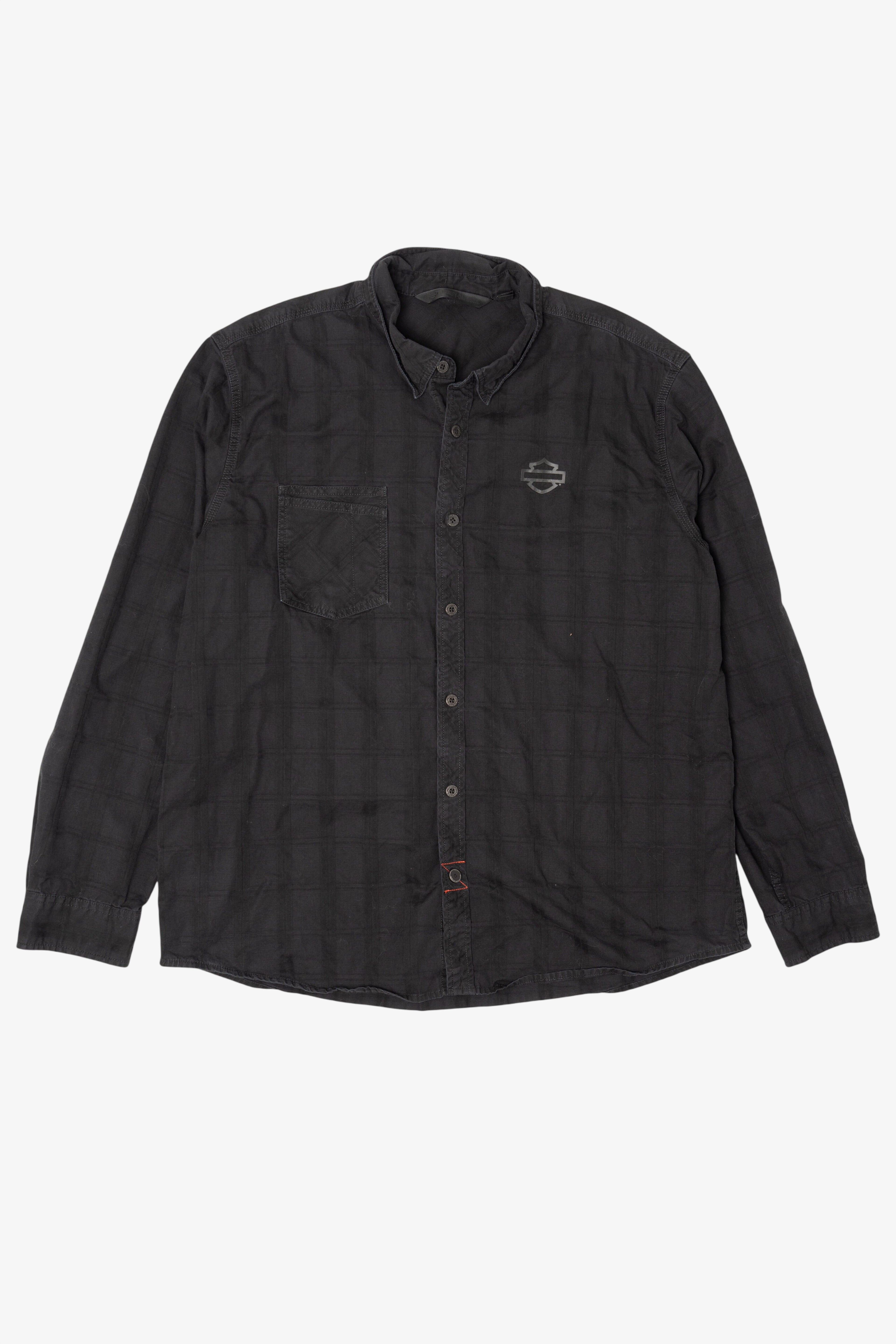 Black Harley Davidson Button Up Shirt (2010s)