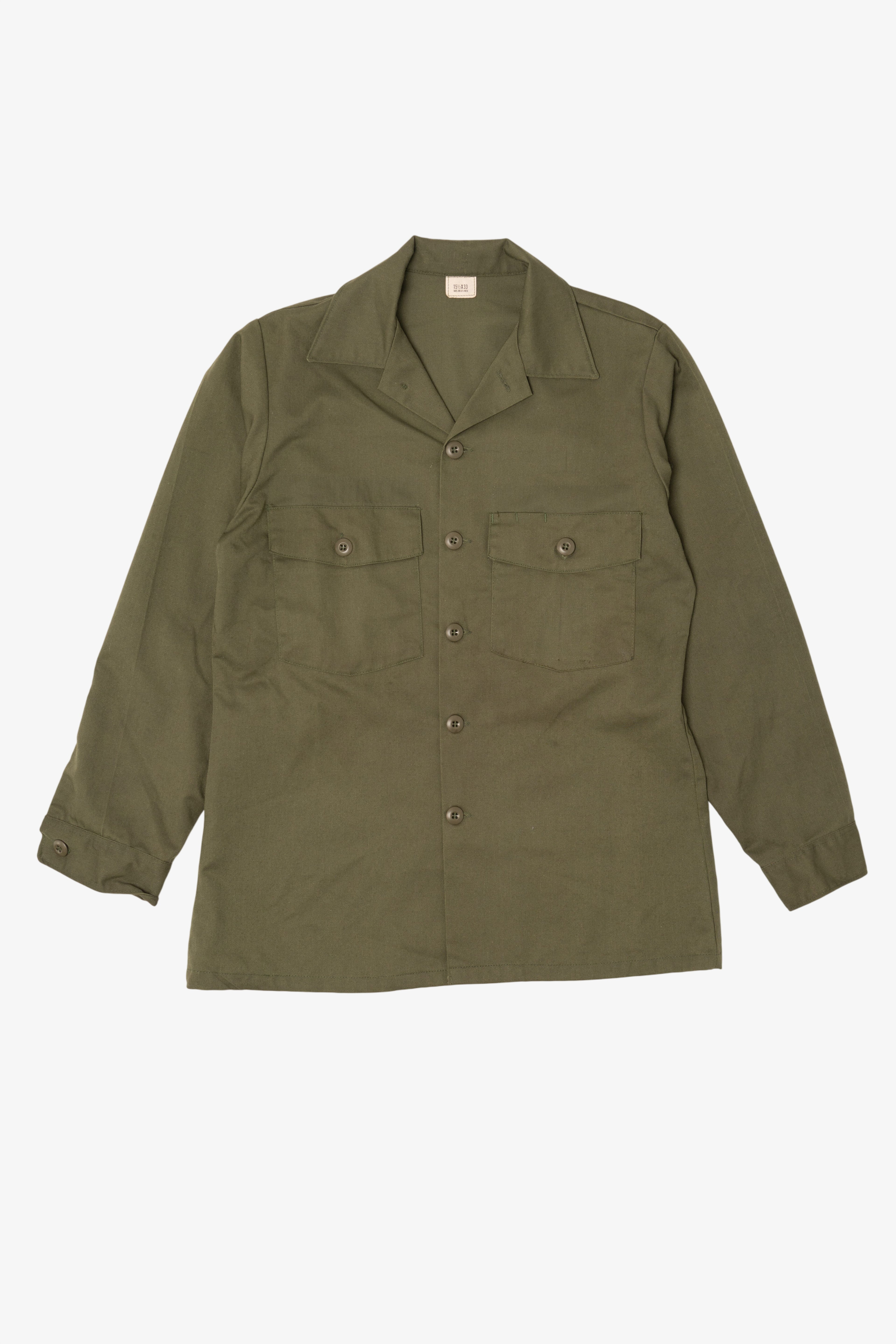 Vintage Army Green US Military Button Up Shirt (1980s)