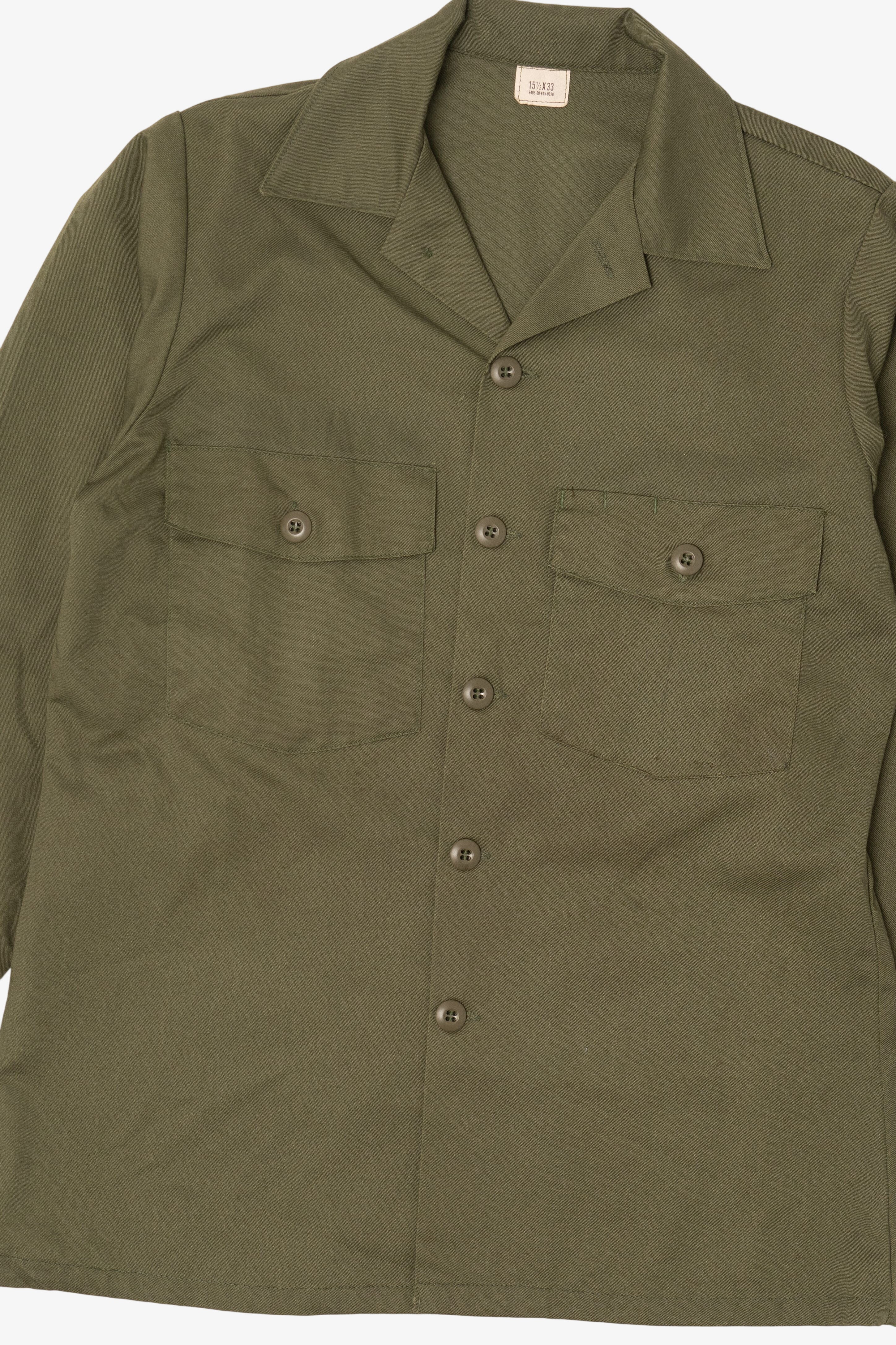 Vintage Army Green US Military Button Up Shirt (1980s)