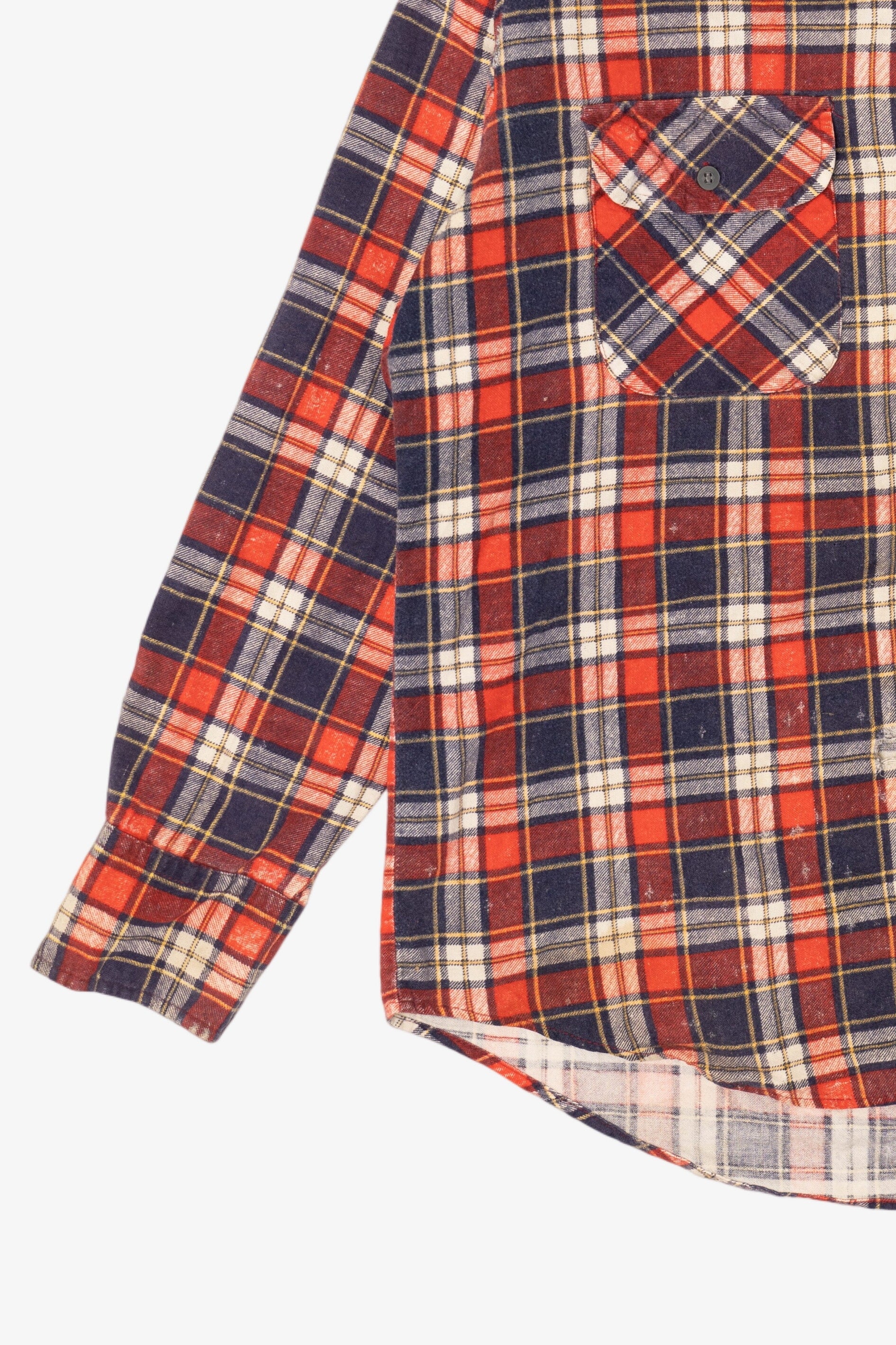 Vintage Distressed Red Anthony's Button Up Flannel Shirt (1970s)