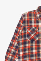 Vintage Distressed Red Anthony's Button Up Flannel Shirt (1970s)
