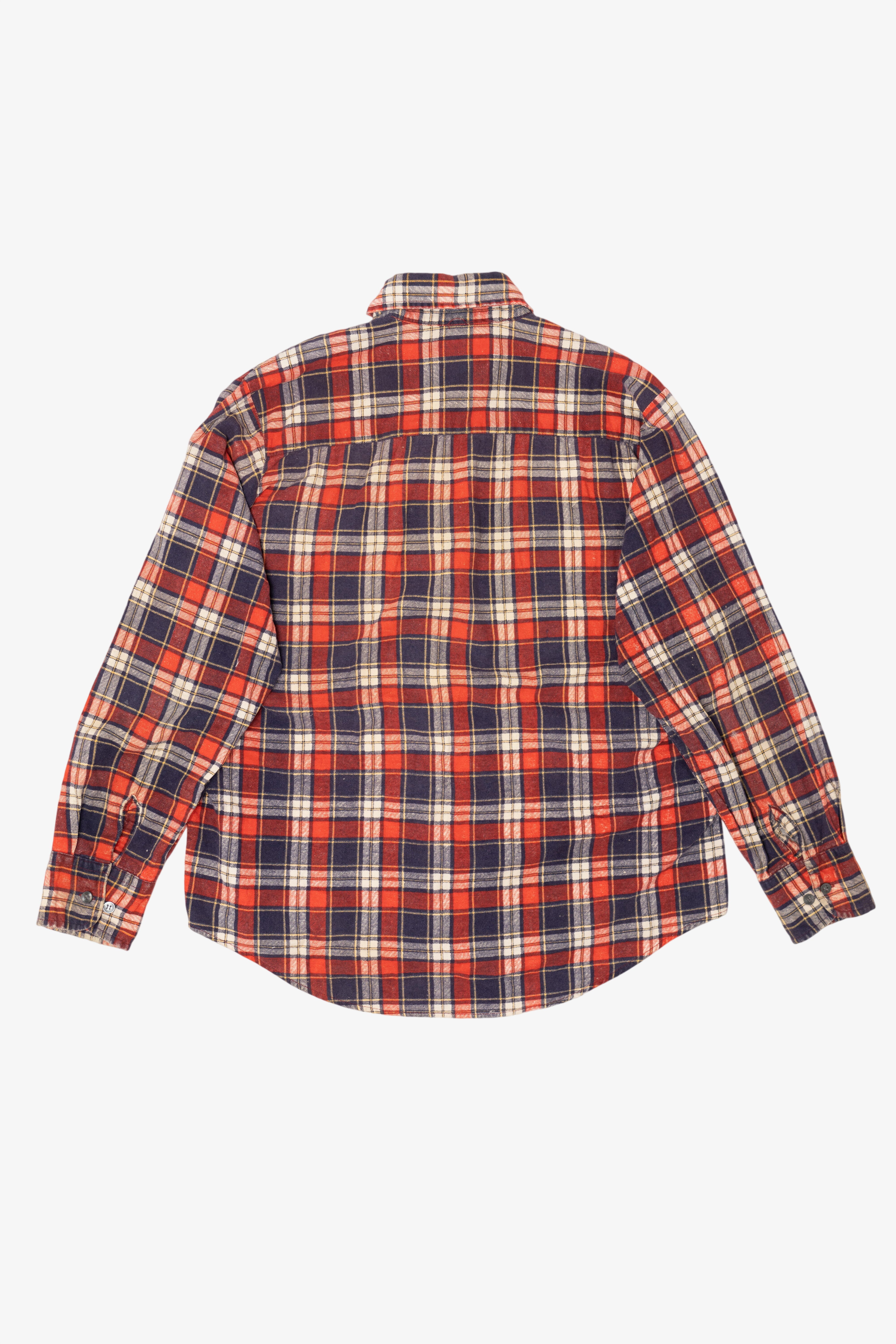 Vintage Distressed Red Anthony's Button Up Flannel Shirt (1970s)