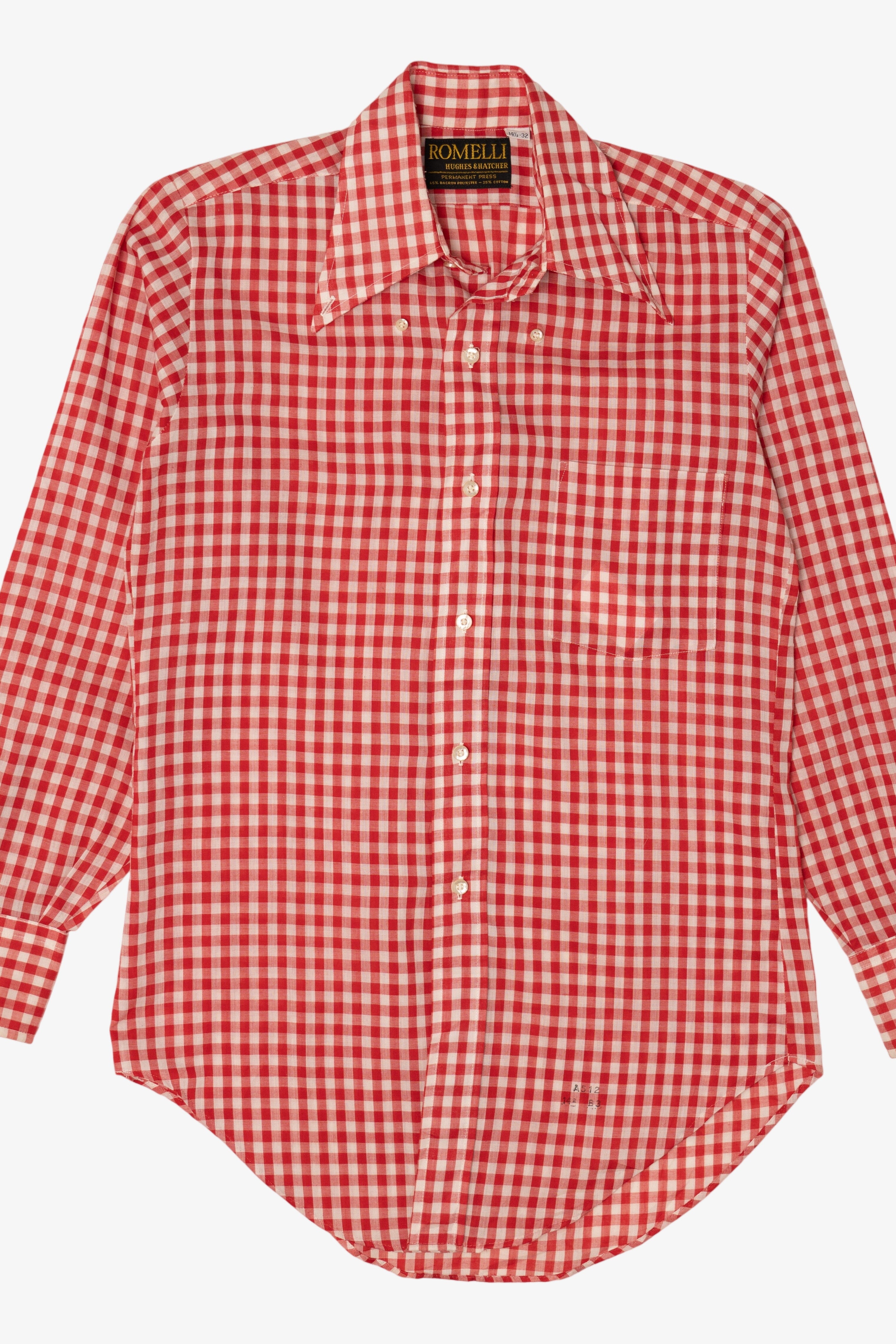 Vintage Red Checkered Ronelli Button Up Shirt (1970s)