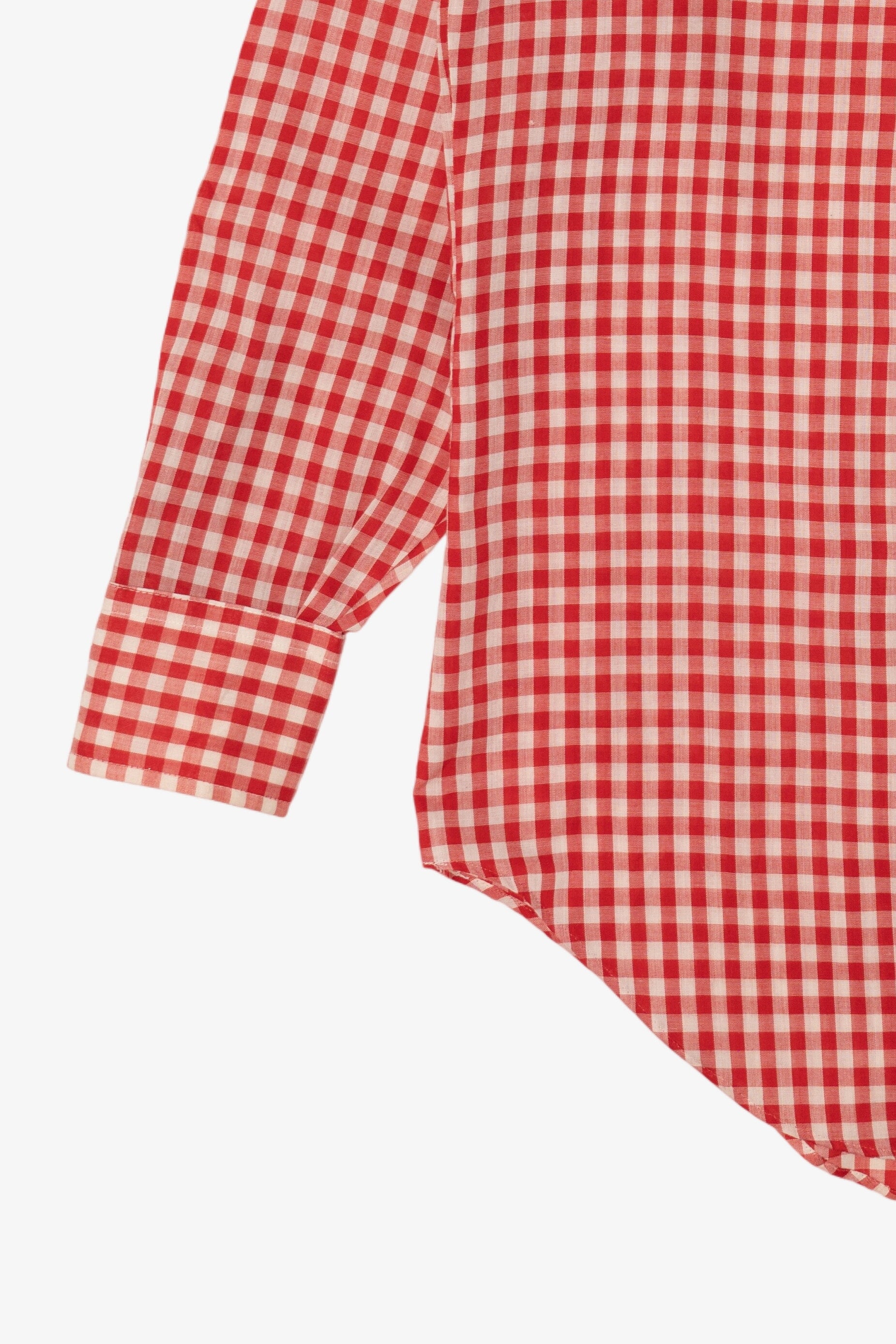 Vintage Red Checkered Ronelli Button Up Shirt (1970s)
