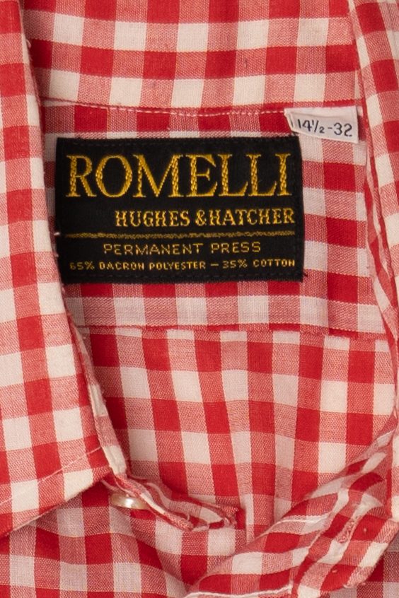 Vintage Red Checkered Ronelli Button Up Shirt (1970s)