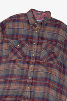 Vintage Van Heusen Plaid Winterweights Button Up Flannel Shirt (1990s)