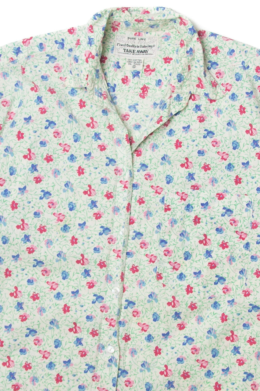Vintage  Pure Love Floral Button Up Shirt