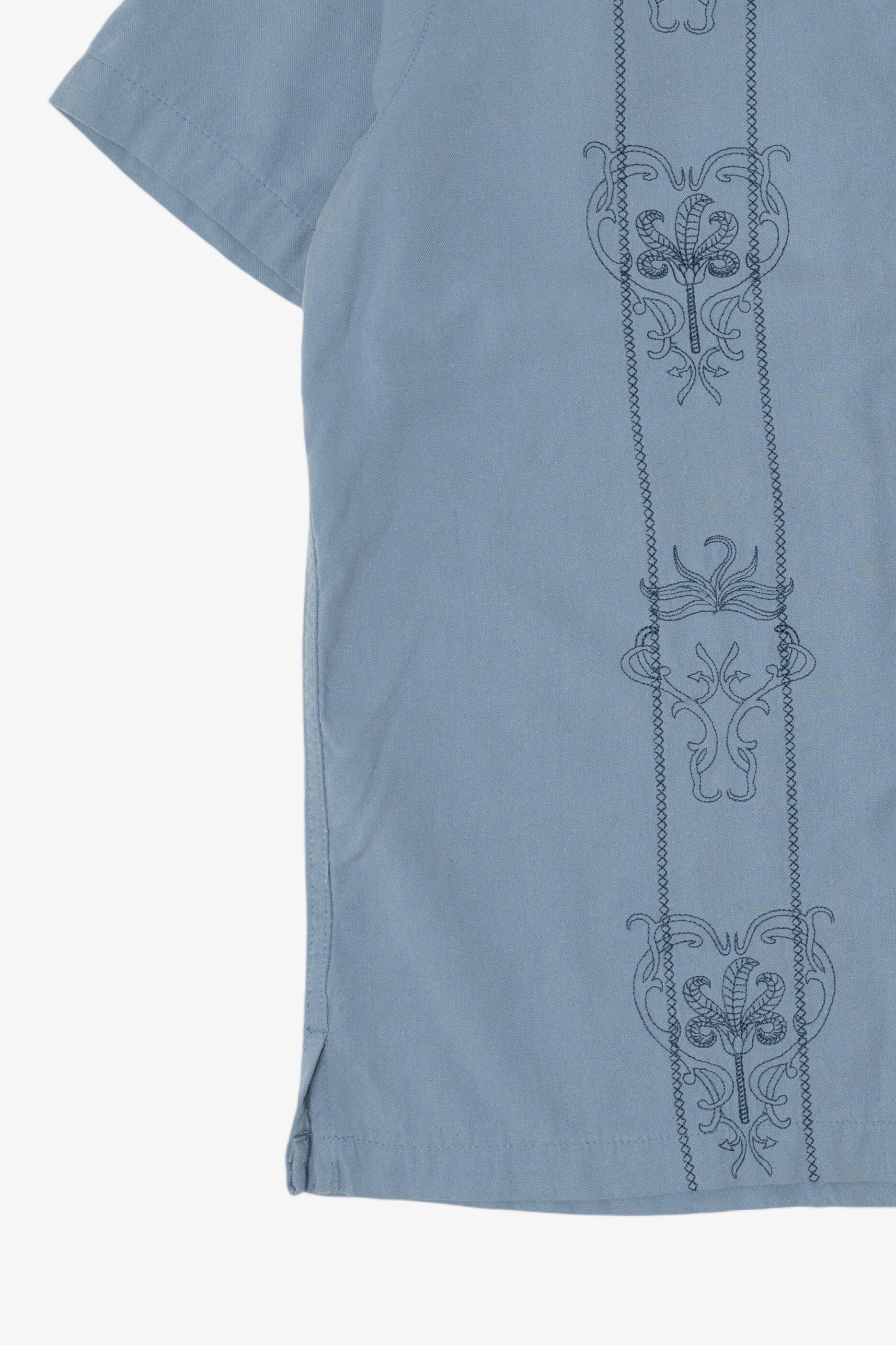 Vintage Blue Caribbean Joe Silk Button Up Shirt (2000s)