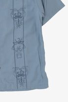 Vintage Blue Caribbean Joe Silk Button Up Shirt (2000s)