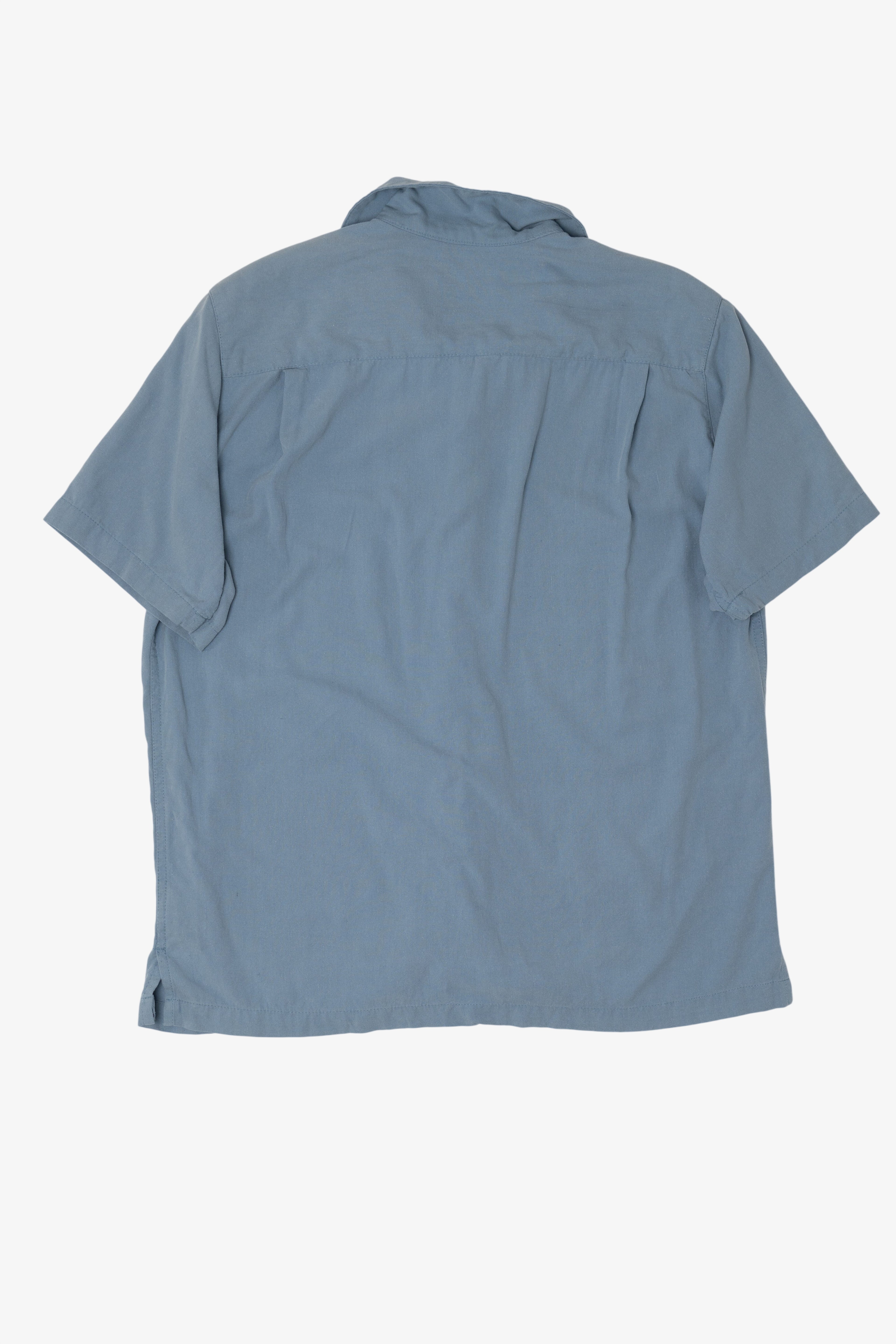 Vintage Blue Caribbean Joe Silk Button Up Shirt (2000s)