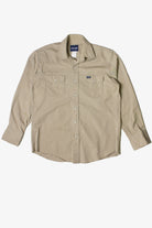 Vintage Snap Front Beige Wrangler Button Up Shirt (1990s)