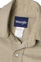 Vintage Snap Front Beige Wrangler Button Up Shirt (1990s)