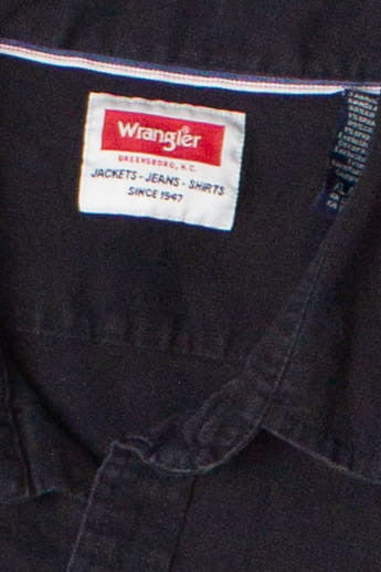 Black Wrangler Heavyweight Button Up Shirt