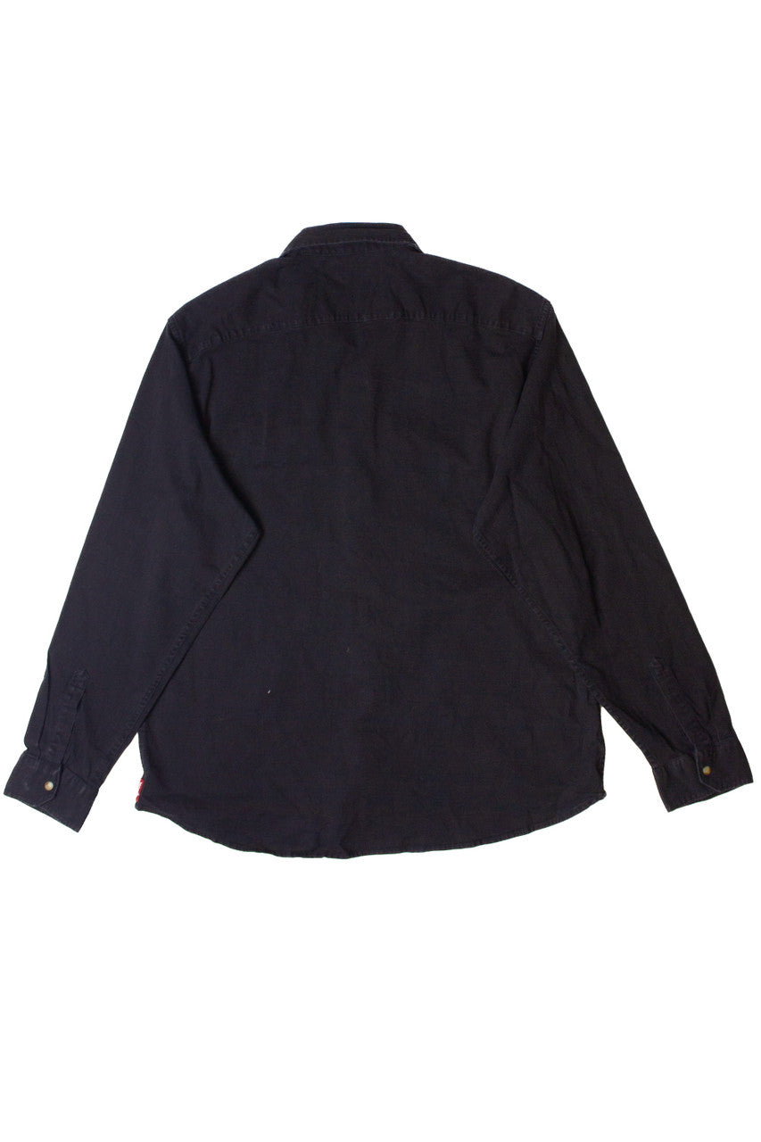 Black Wrangler Heavyweight Button Up Shirt