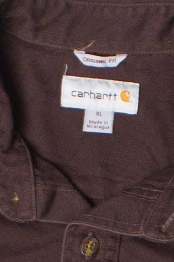 Brown Heavyweight Carhartt Button Up Shirt
