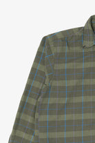 Vintage Green Plaid Van Heusen 417 Single Needle Tailoring Button Up Shirt (1990s)