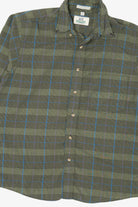 Vintage Green Plaid Van Heusen 417 Single Needle Tailoring Button Up Shirt (1990s)
