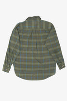 Vintage Green Plaid Van Heusen 417 Single Needle Tailoring Button Up Shirt (1990s)