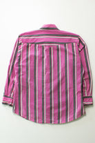 Vintage Purple Stripe Wrangler Button Up Shirt (1990s)