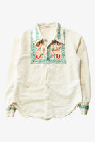 Vintage Indian Embroidered Button Up Shirt (1980s)