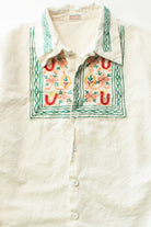 Vintage Indian Embroidered Button Up Shirt (1980s)