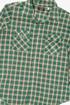 Vintage Green Plaid Towncraft Button Up Shirt (1960s)