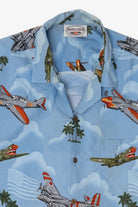 Vintage World War 2 Planes Pacific Legend Hawaiian Button Up Shirt (2000s)