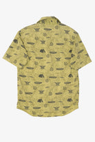 Light Green Outdoors Camping Pattern button Up Shirt (2010s)
