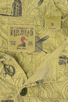 Light Green Outdoors Camping Pattern button Up Shirt (2010s)