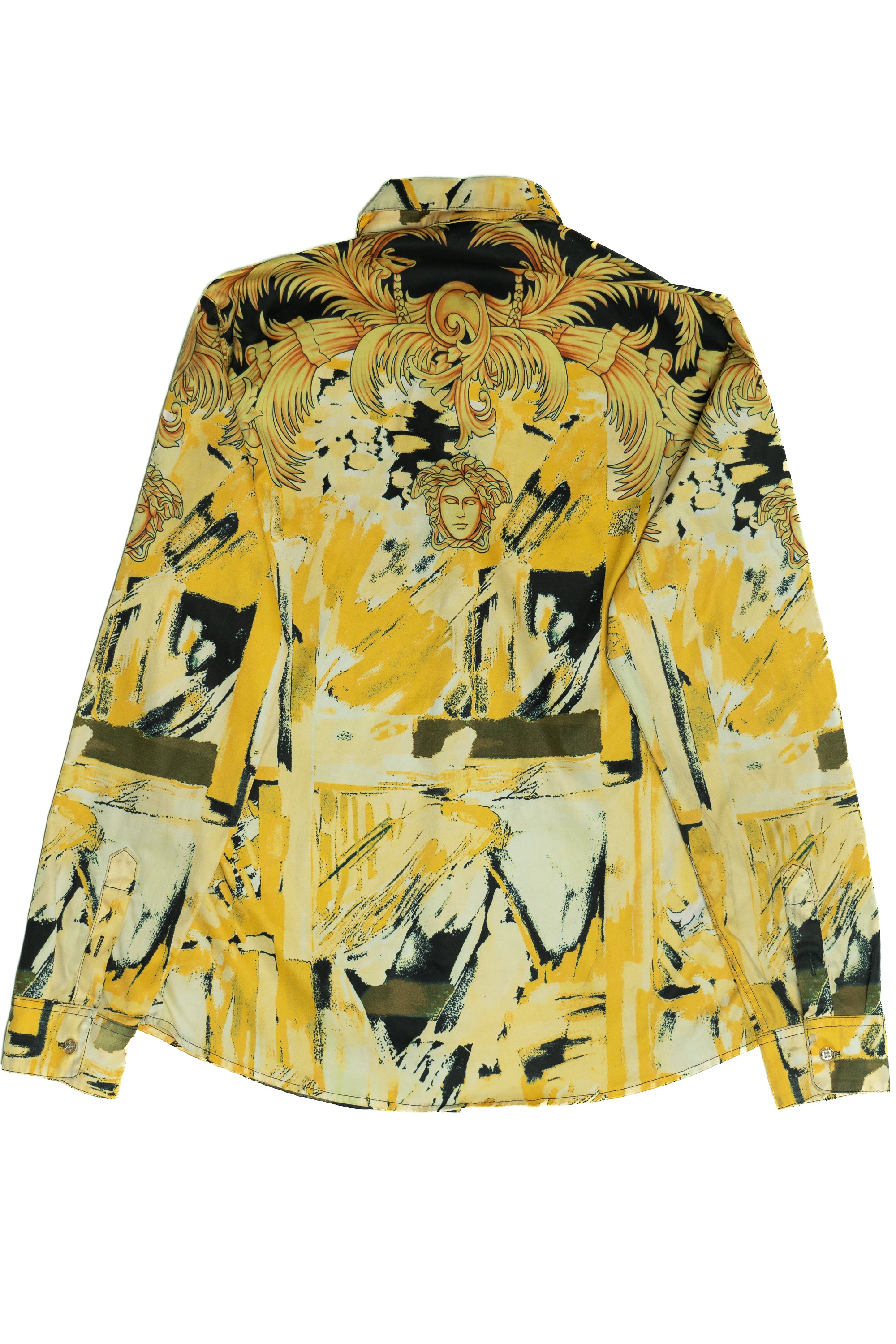 Vintage Versace Bootleg Medusa Print Button Up Shirt