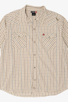 Beige Plaid Tony Hawk Button Up Shirt (2010s)